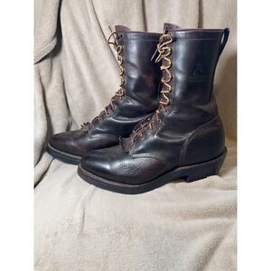 Rocky Lacer Packer Boot 2843 Size 12 Men's Soft Toe 9" Shaft Brown 2.5" Heel